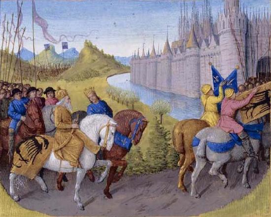 Jean Fouquet Arrival of the crusaders at Constantinople oil painting image